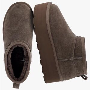 Cushionaire brown platform UGG dupes